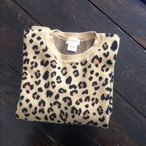 Crewcuts Animal Print Sweater - Tan and Black